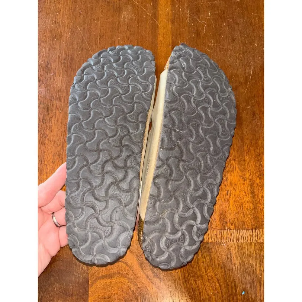 Birkenstock Arizona taupe suede slide-on sandals (size 42/women’s 11)